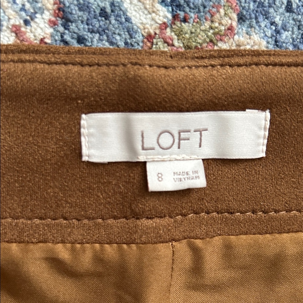 LOFT Tan Mini Skirt with Pockets - Picture 2 of 3